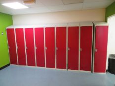 9 x QMP Single Door Personel lockers