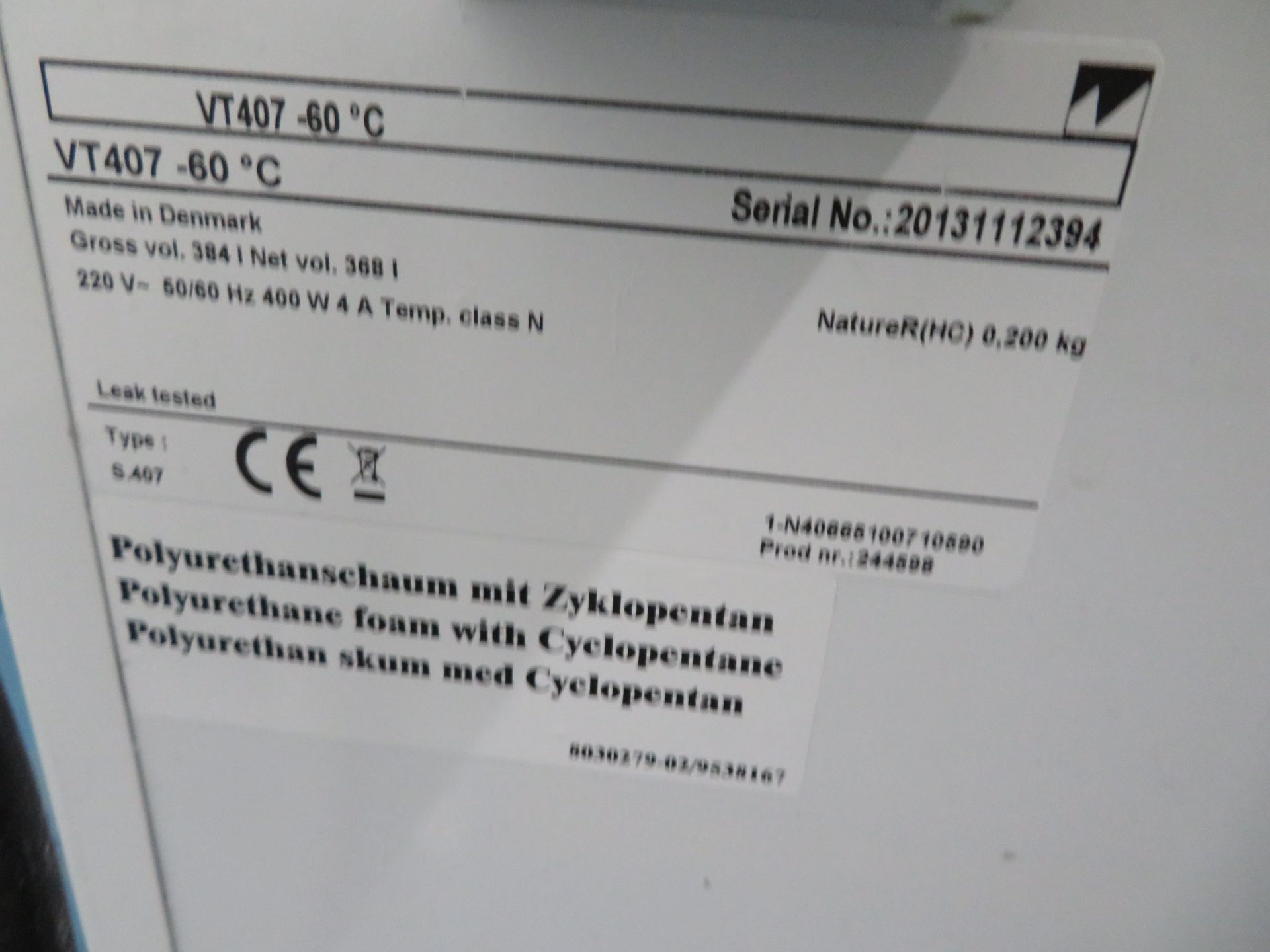 2 x Vestfrost VT407 (-60°C) chest freezers NOS 7/8 - Image 2 of 3