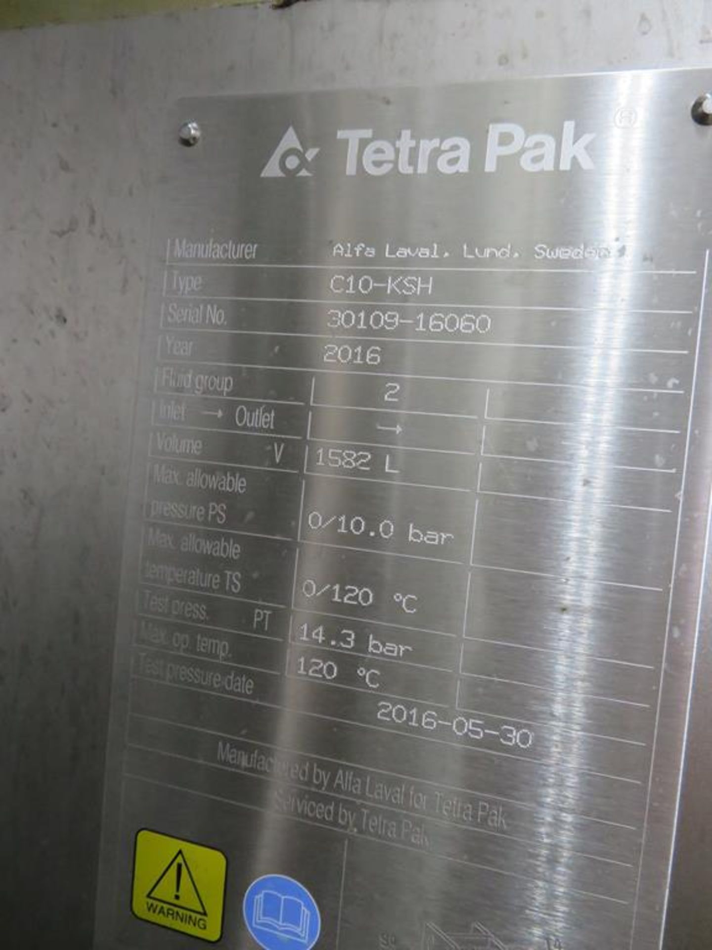 2016 Tetra Pak CIO KSH plate pasteriser with pipew - Image 3 of 19