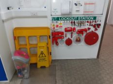 Lockout Station(incomplete) and safety barriers (see photos)