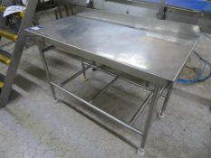 2 x stainless steel prep tables and 2 x stainless