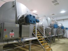 8 x horizontal stainless steel 22,500 litre cheese