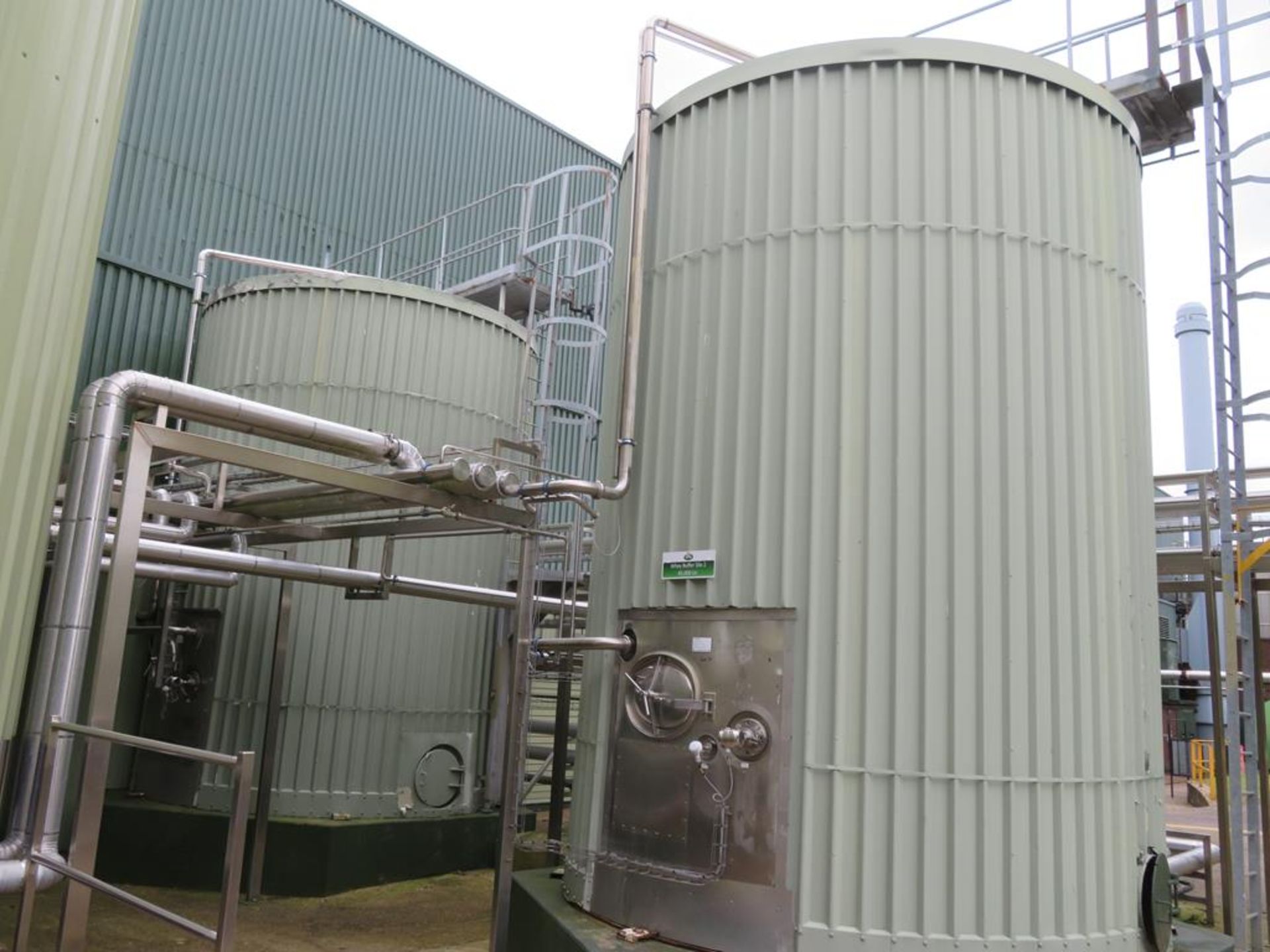 45,000 litre stainless steel lagged and clad whey