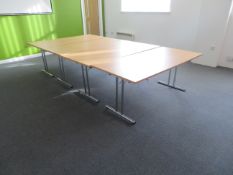 4 x Meeting room tables/desks in light wood effect