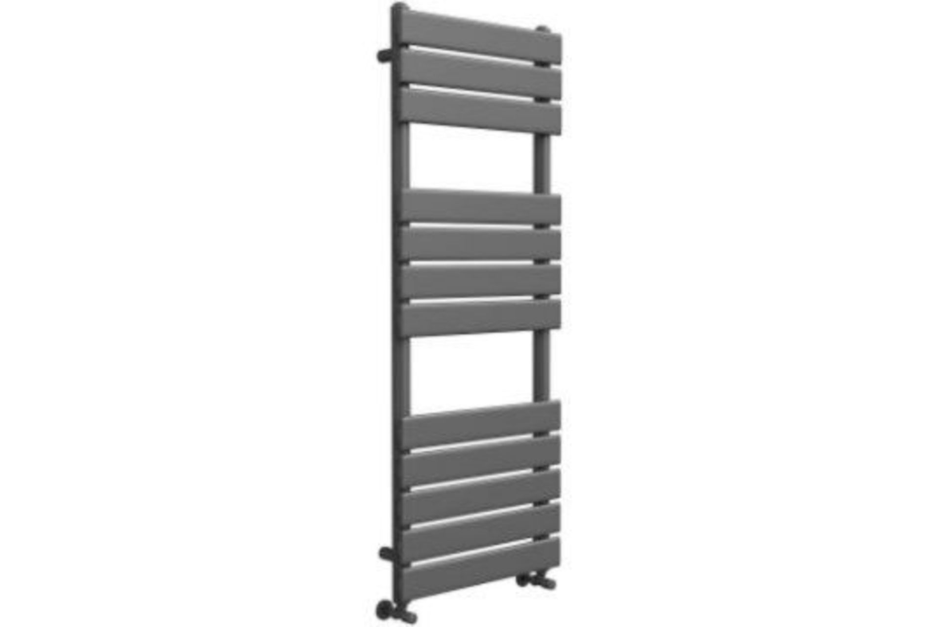 NEW & BOXED 1600x450 Anthracite Flat Panel Heated Towel Rail Bathroom Radiator. RRP £549.99. - Image 2 of 2