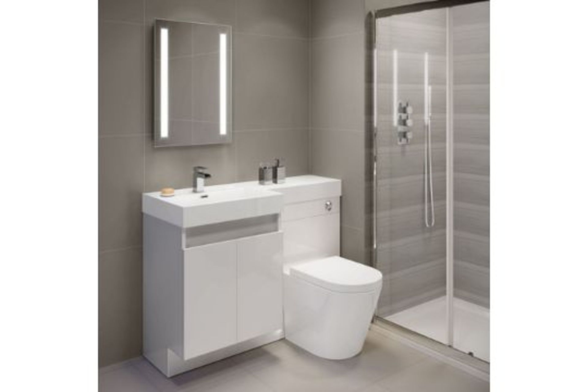 NEW 600x450mm Omega Illuminated LED Mirror.RRP £349.99.ML2108.Energy saving controlled On / Off - Image 2 of 2