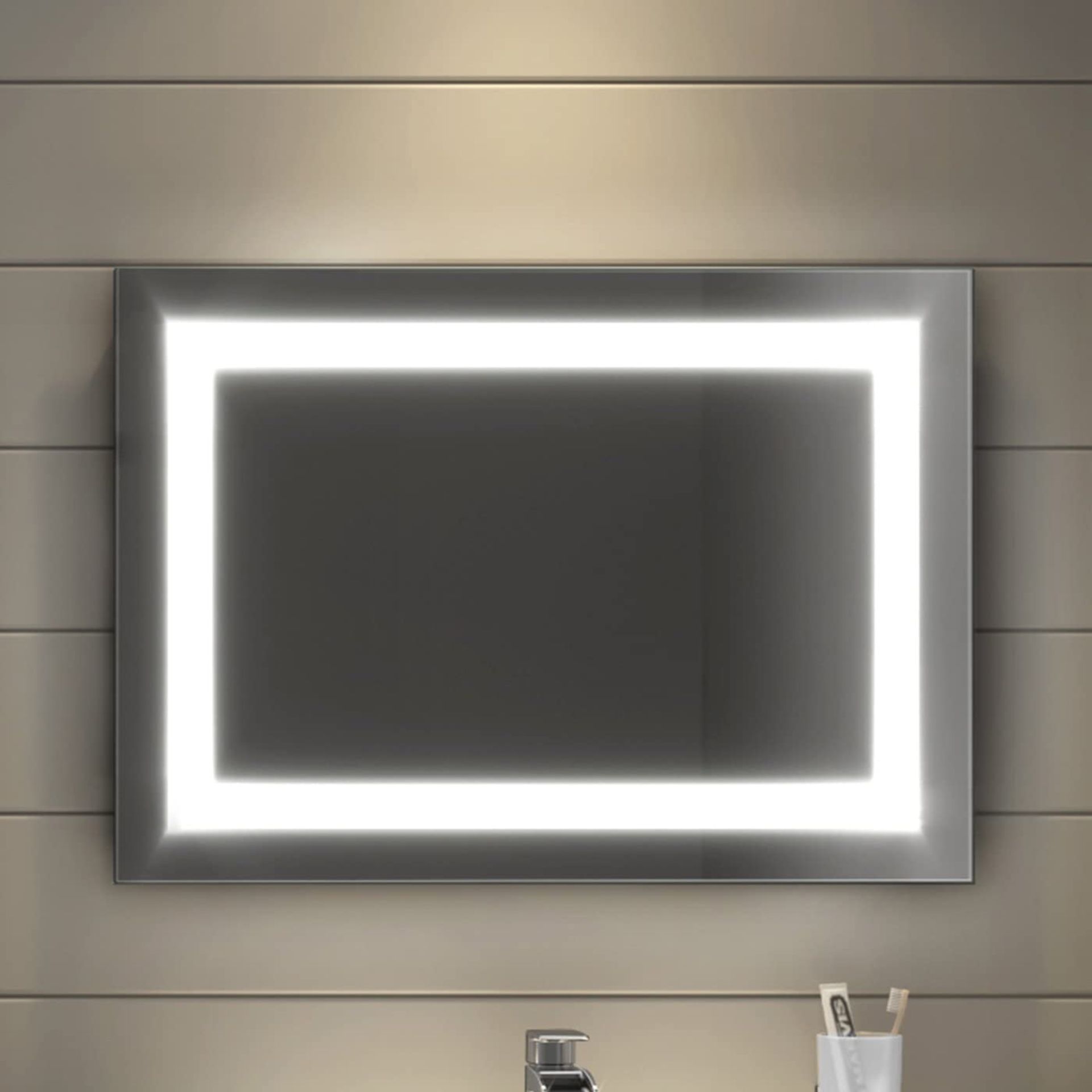 NEW 500x700mm Modern Illuminated Backlit LED Light Bathroom Mirror + Demister Pad. RRP £599.99. - Image 2 of 2