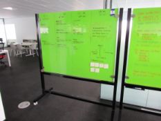 Mobile Magnetic Glass Board 1.5 x 1.2m S1031512MOB-GNBL