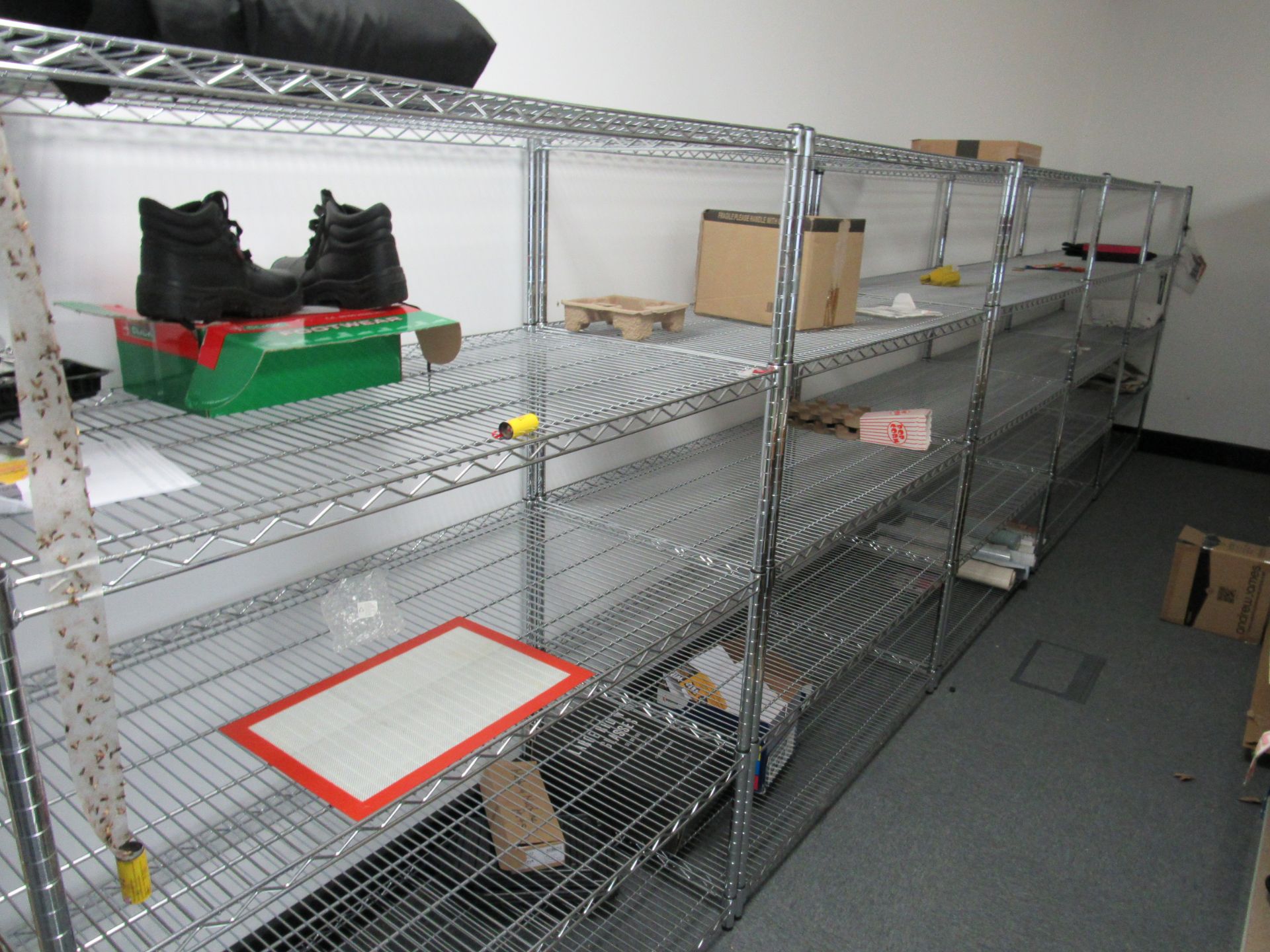 7 Bays Chromed Wire Shelving - Image 2 of 3