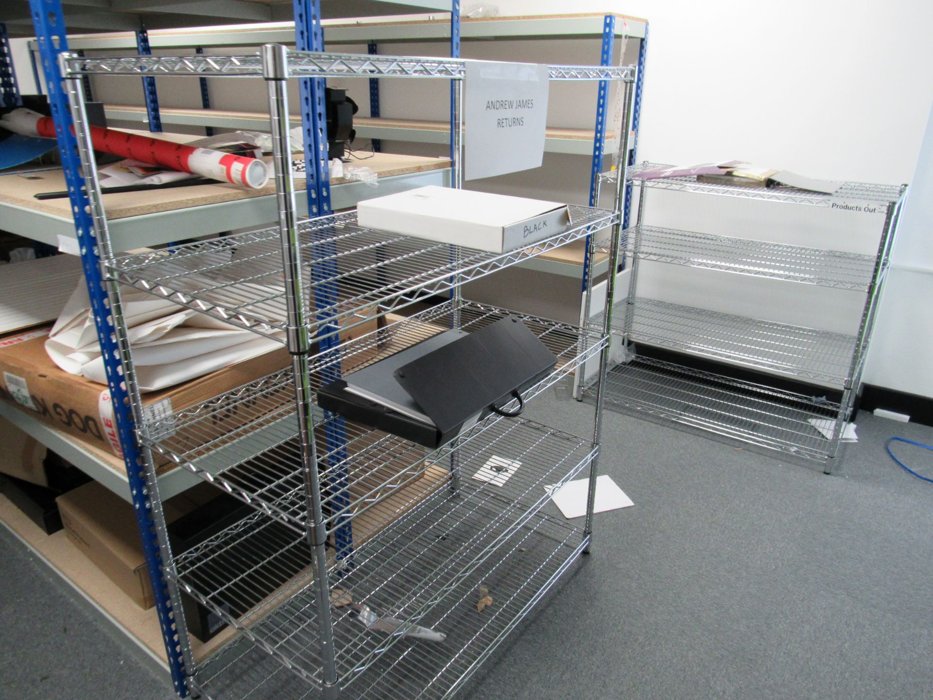 7 Bays Chromed Wire Shelving - Image 3 of 3