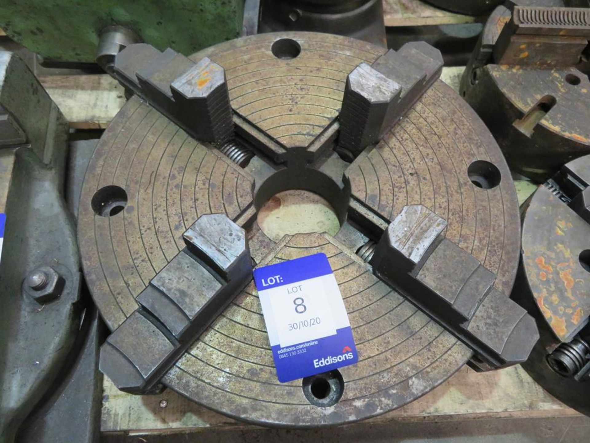 Large unbranded engineers four jaw chuck