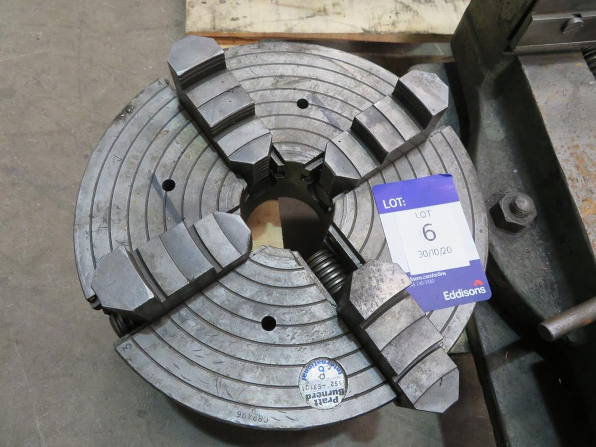 Platt Burnerd four jaw chuck