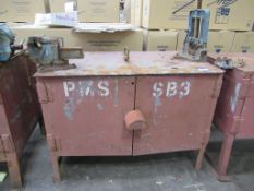 Metal Site Box/Work Bench with Vices