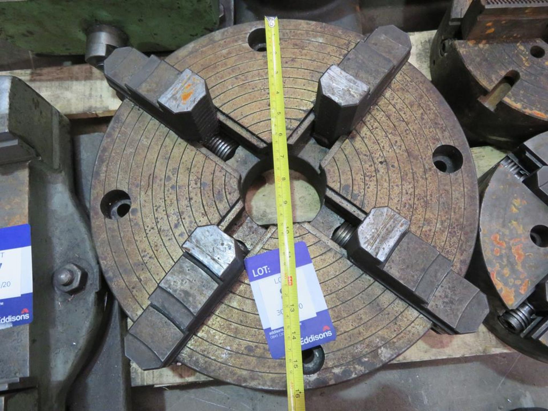 Large unbranded engineers four jaw chuck - Image 2 of 2