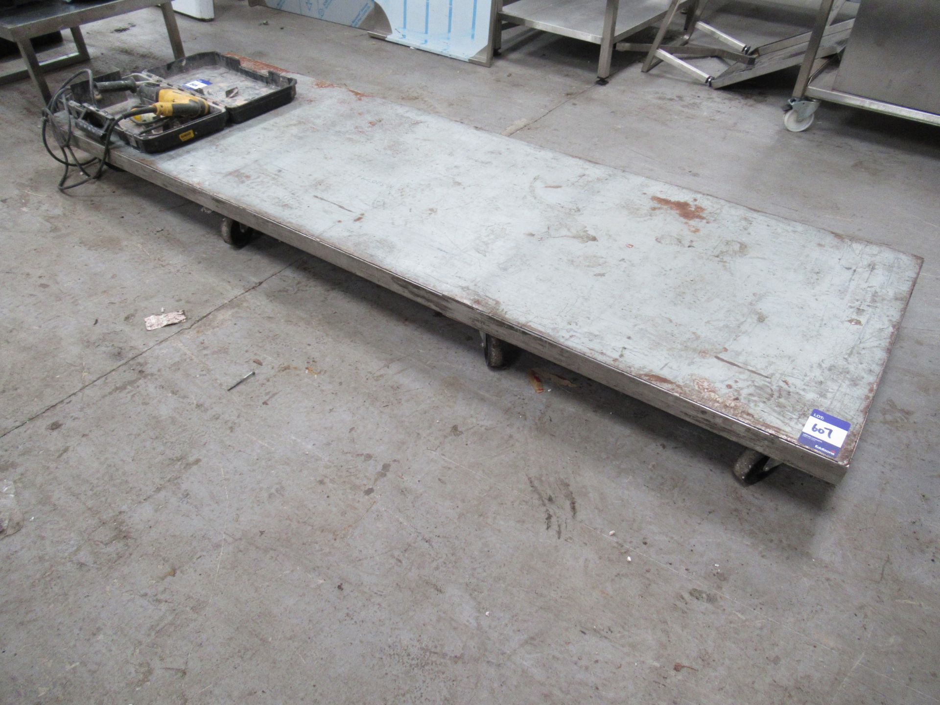 Fabricated Mobile Steerable Trolley Low Level Appr