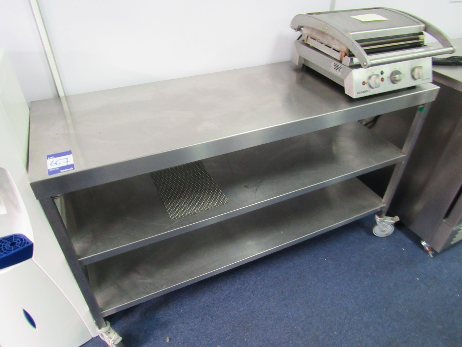 Stainless Steel 3 Tier Mobile Stand - Image 2 of 2