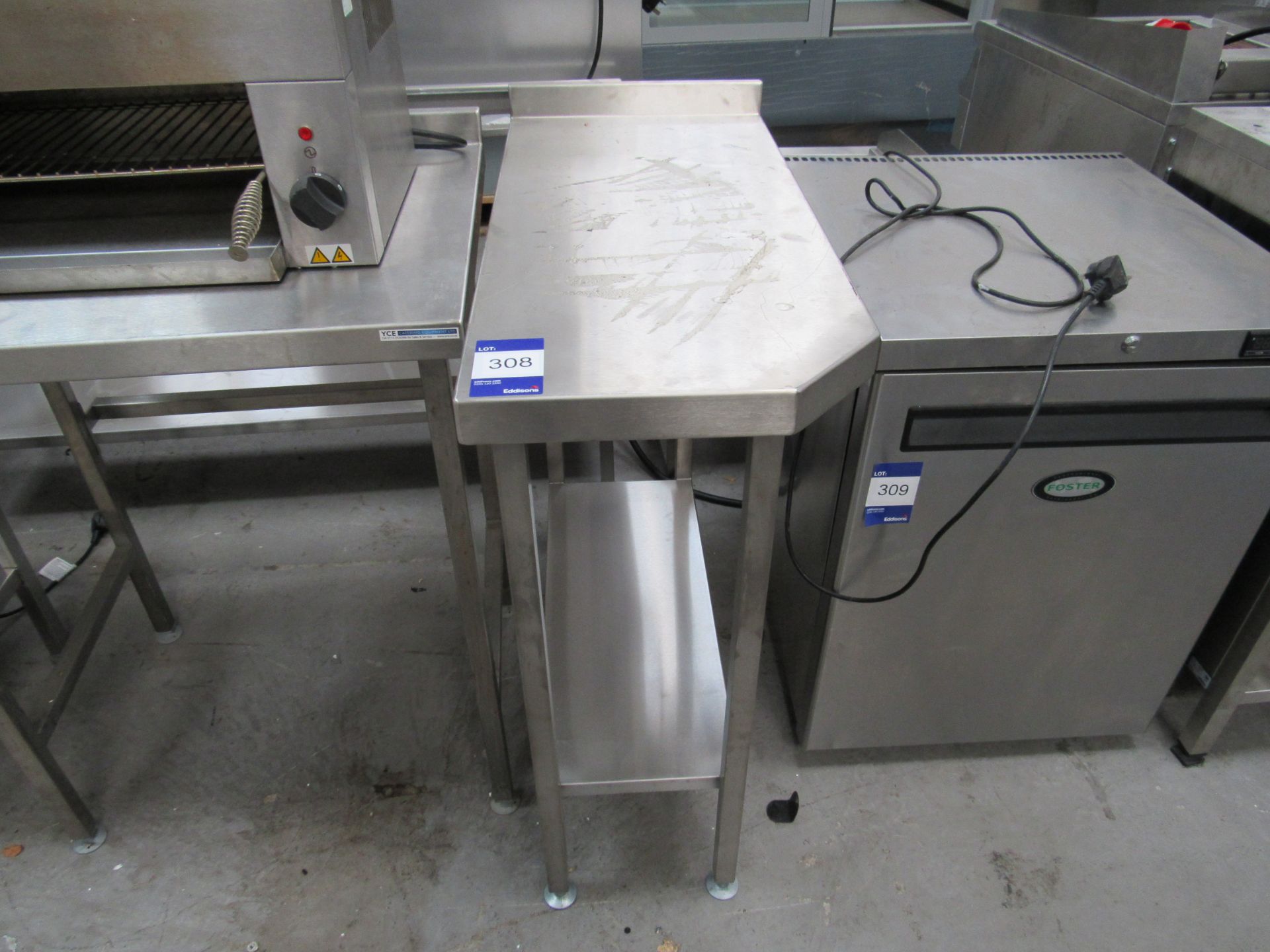 Stainless Steel Chamfer Two Tier Bench, 400 x 850