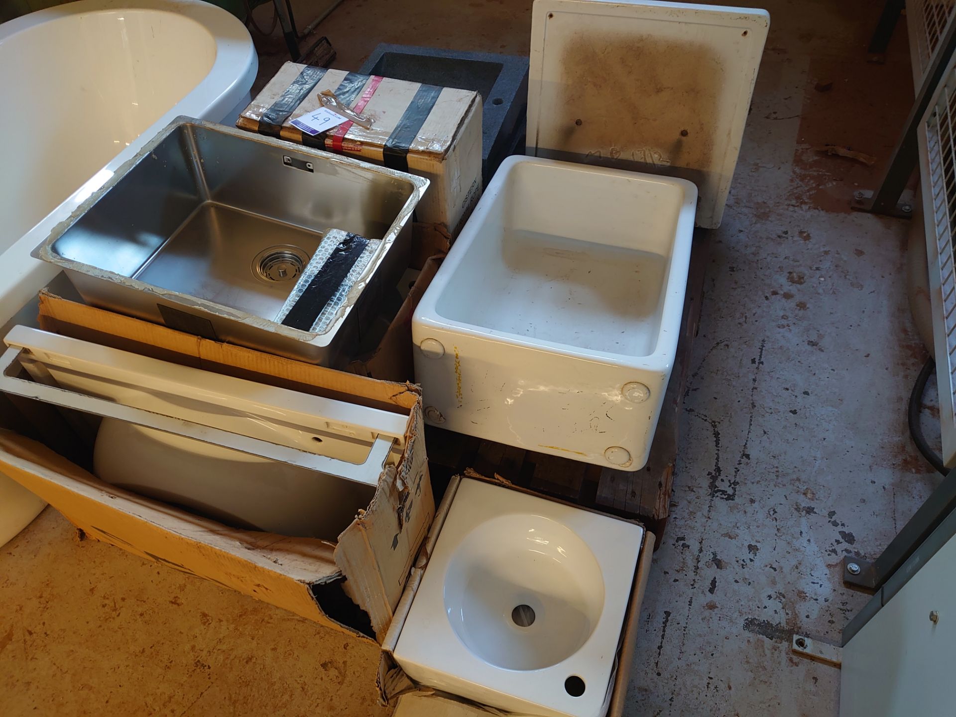 Assortment of Bathroom Sinks and Baths.