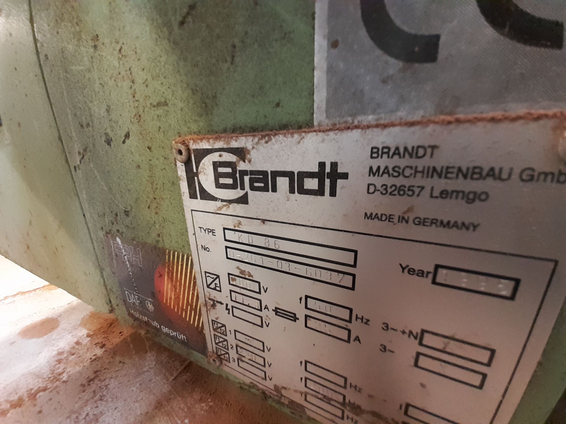 1995 Brandt KD 86 Edge Bander - Image 7 of 7