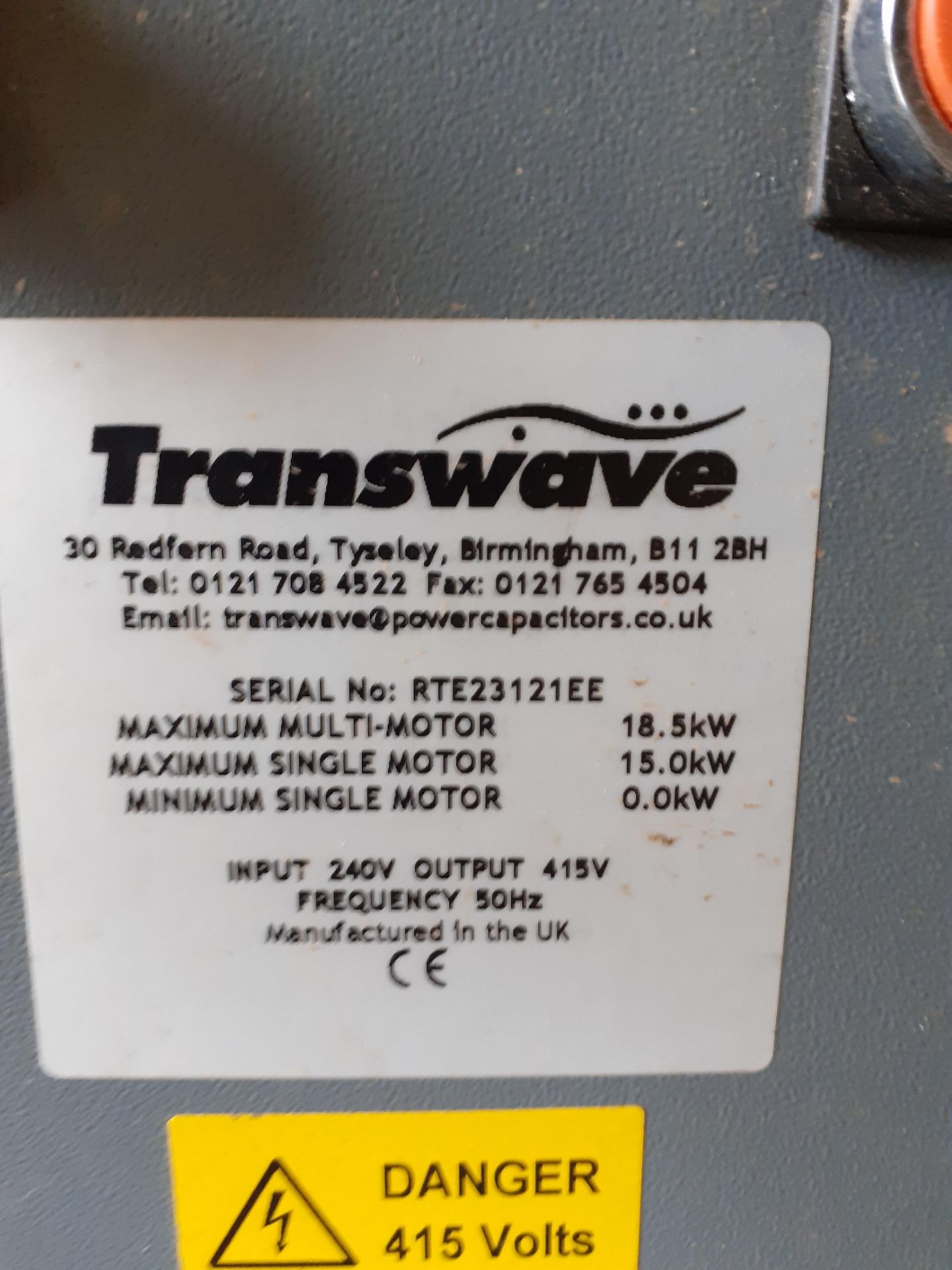 Transwave Single to 3 Phase Converter - Image 3 of 3