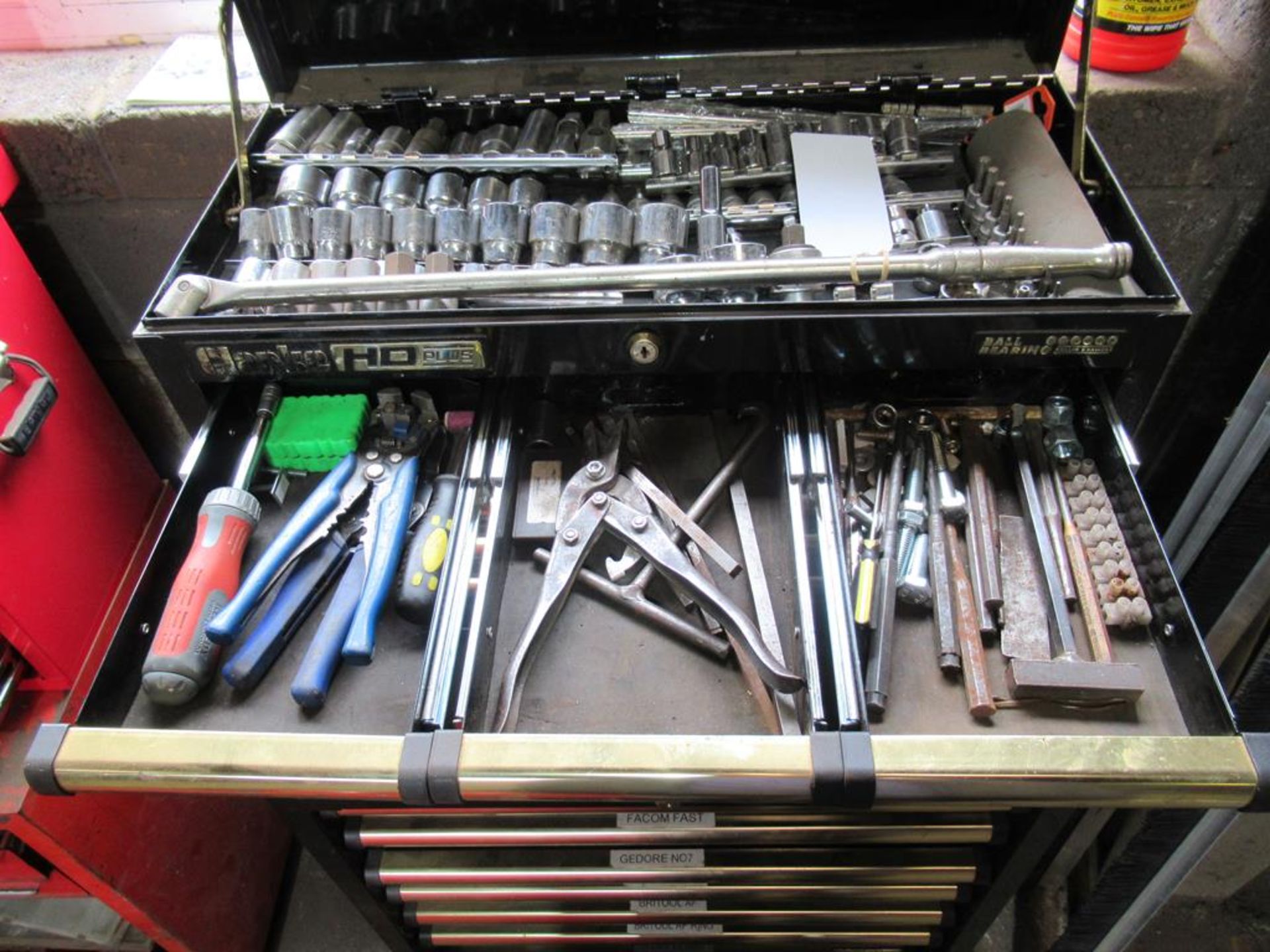 A Clarke HD Plus tool cabinet to include Elora, Facom, Gedore, Britool, Tools etc. - Image 3 of 14