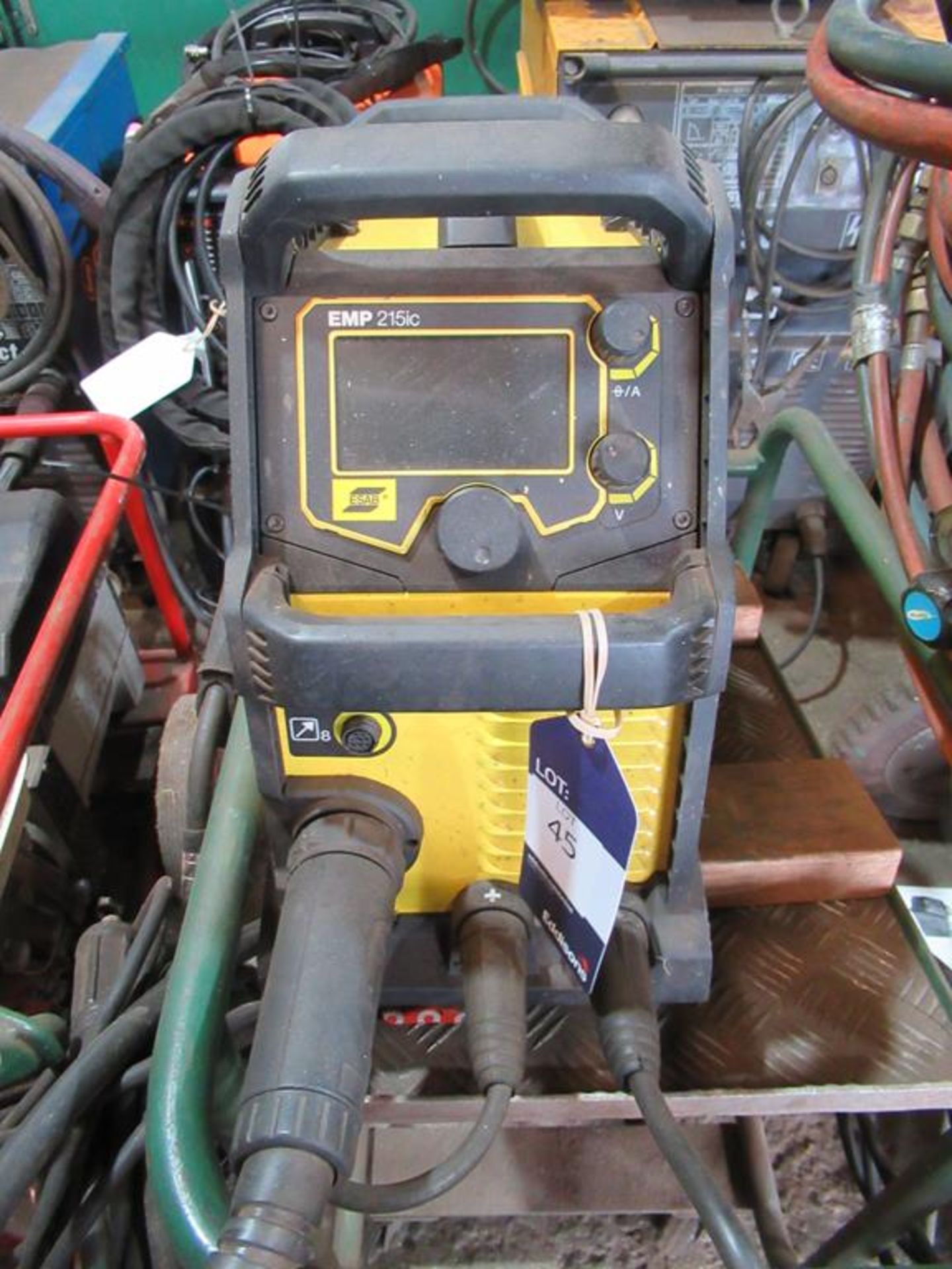 An ESAB 215ic welder on trolley - Image 2 of 4