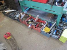 9 x tubs of various hand tools etc.