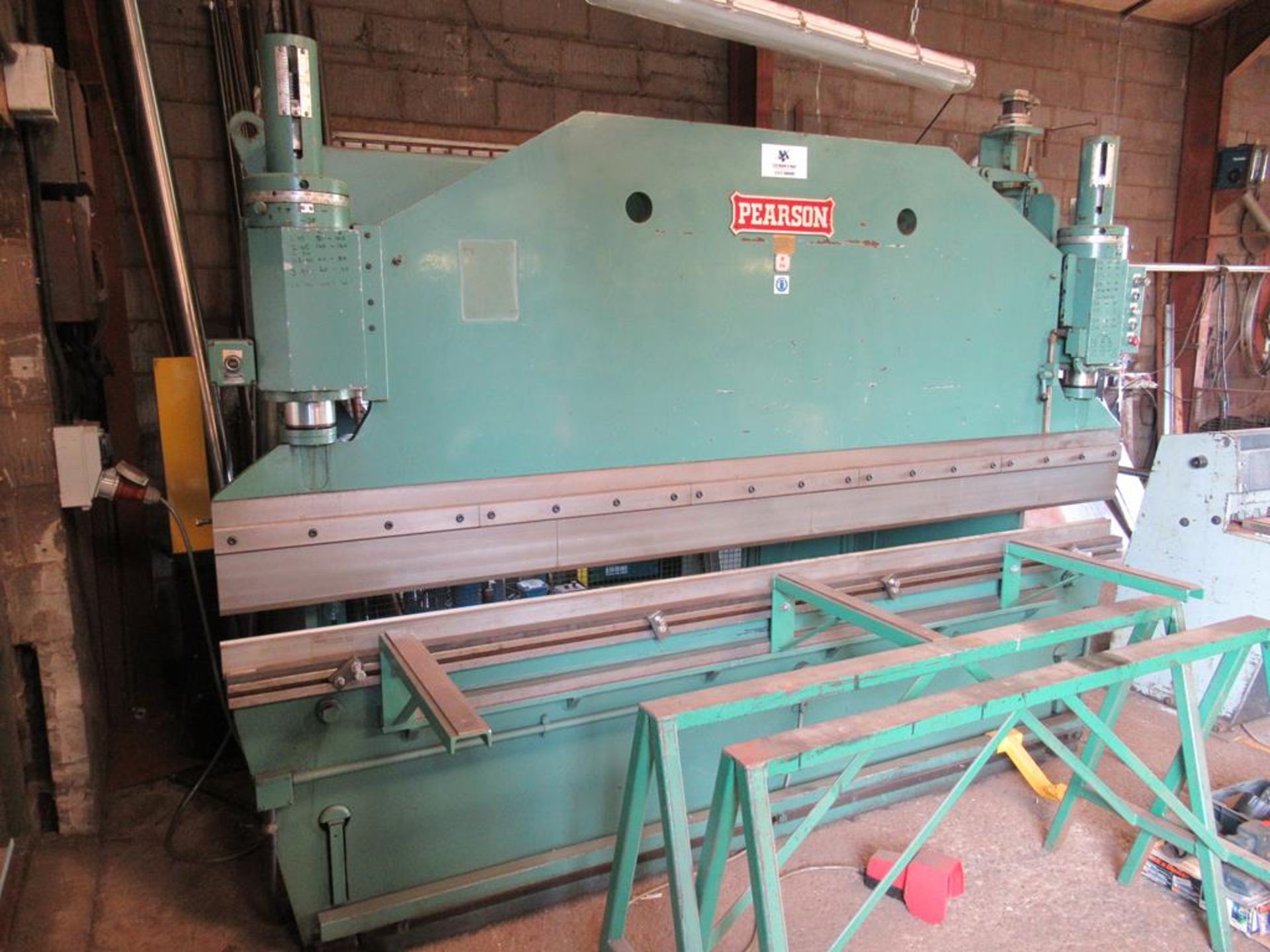 Pearson 3 metre x 70 ton press brake fitted with regency tooling sectional beam & blade and Optoslan - Image 3 of 10