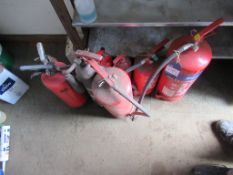 8 x fire extinguishers