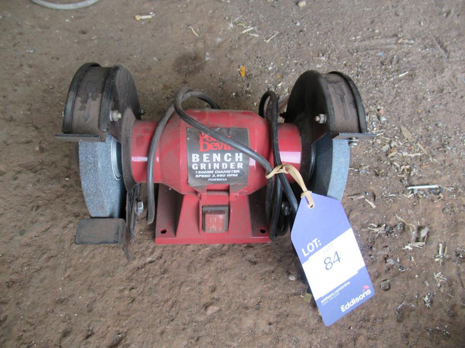 A 240V Power Devil bench grinder