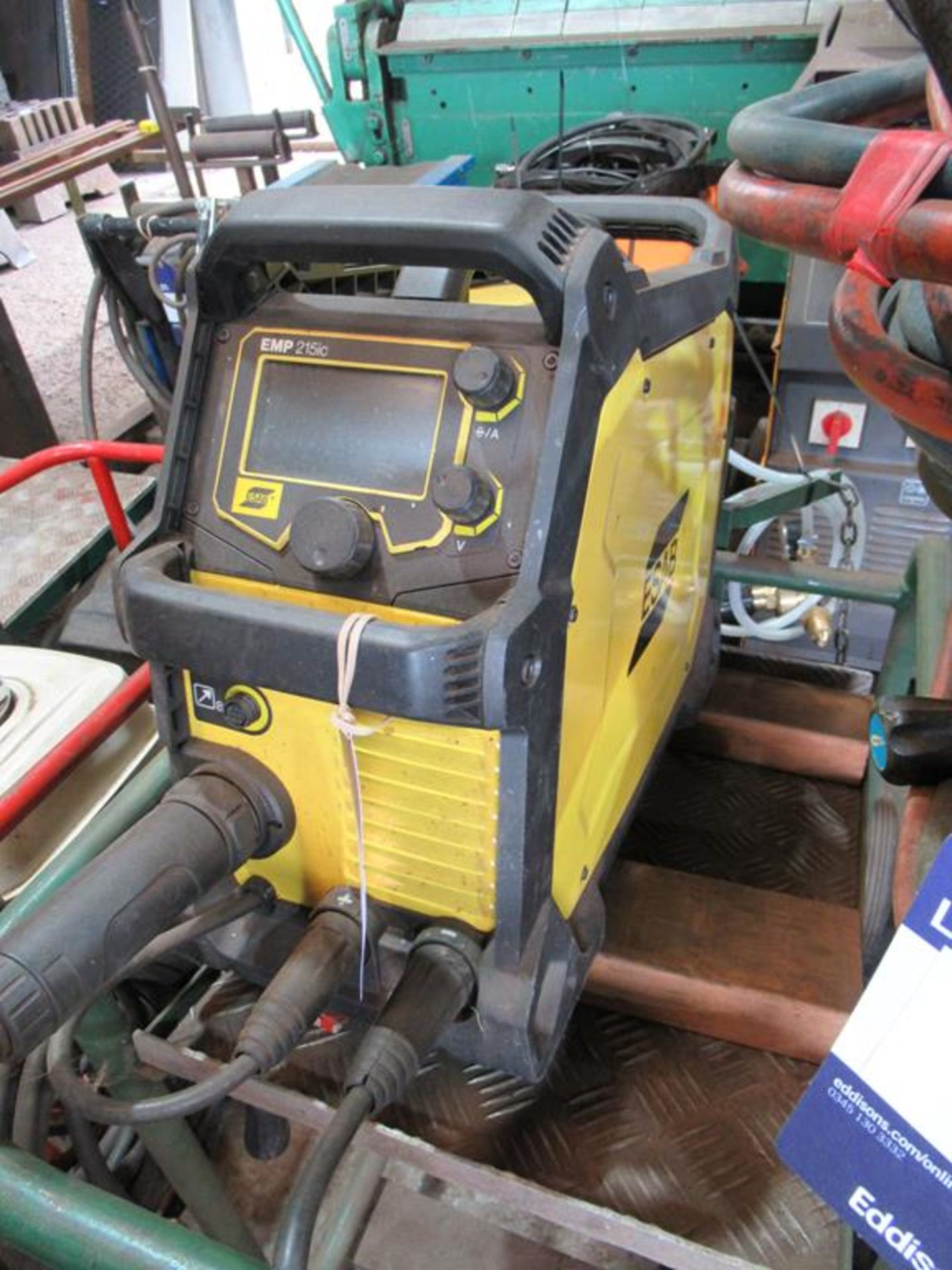 An ESAB 215ic welder on trolley - Image 3 of 4