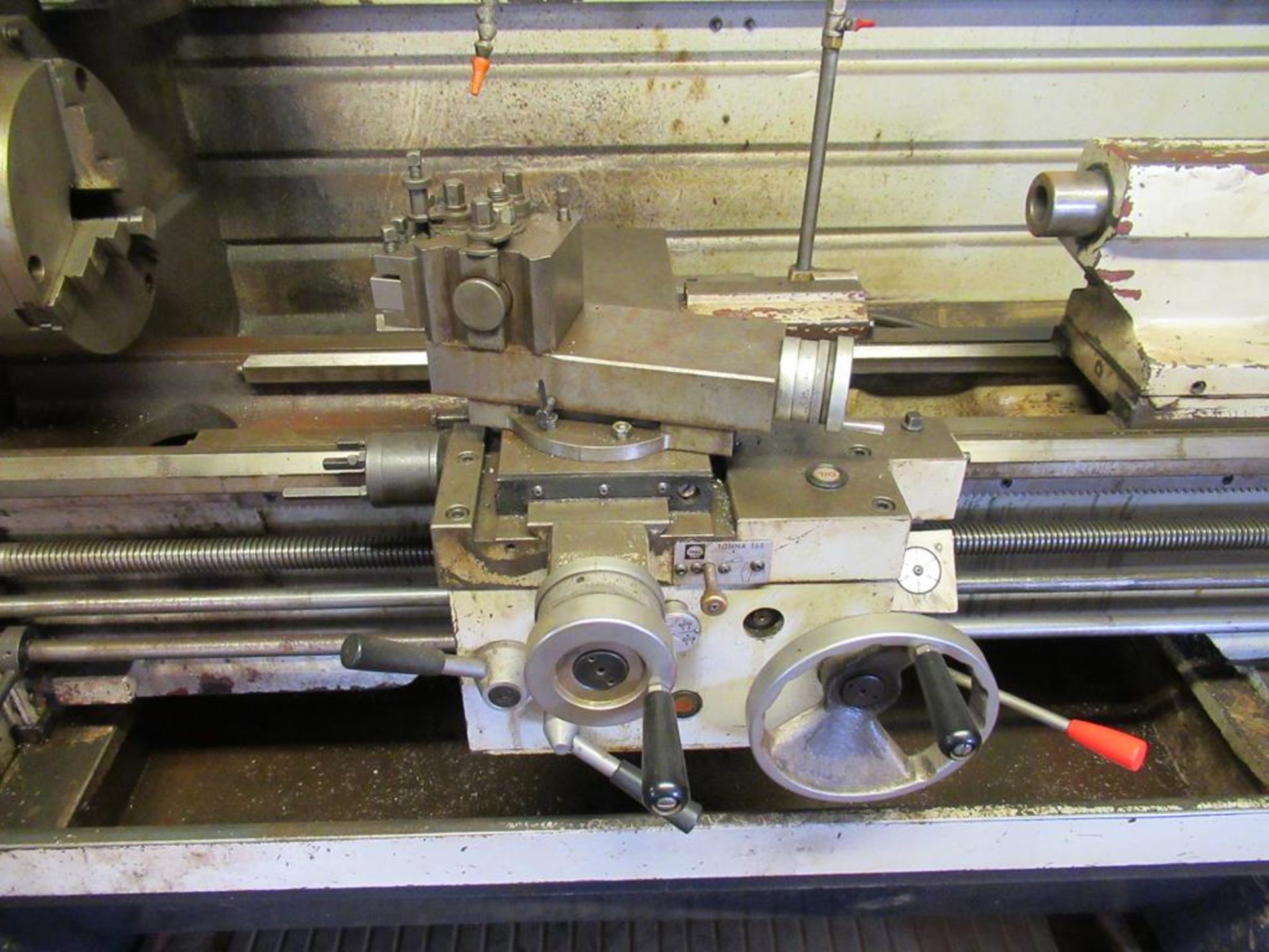 Dugard Champion GAP Bed centre lathe with 3 jaw chuck, face, plate, three sides tool post and open s - Image 5 of 6