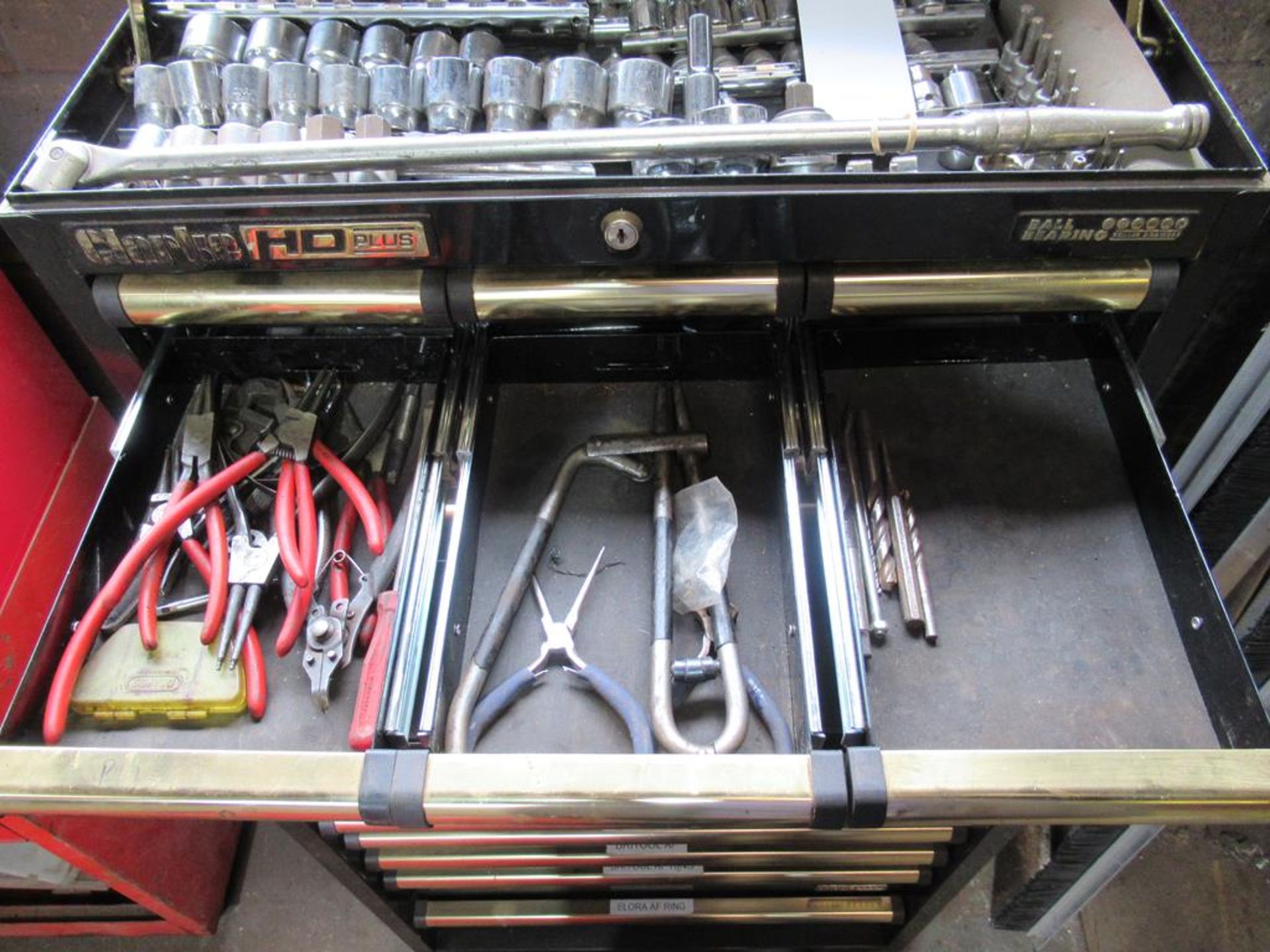 A Clarke HD Plus tool cabinet to include Elora, Facom, Gedore, Britool, Tools etc. - Image 4 of 14