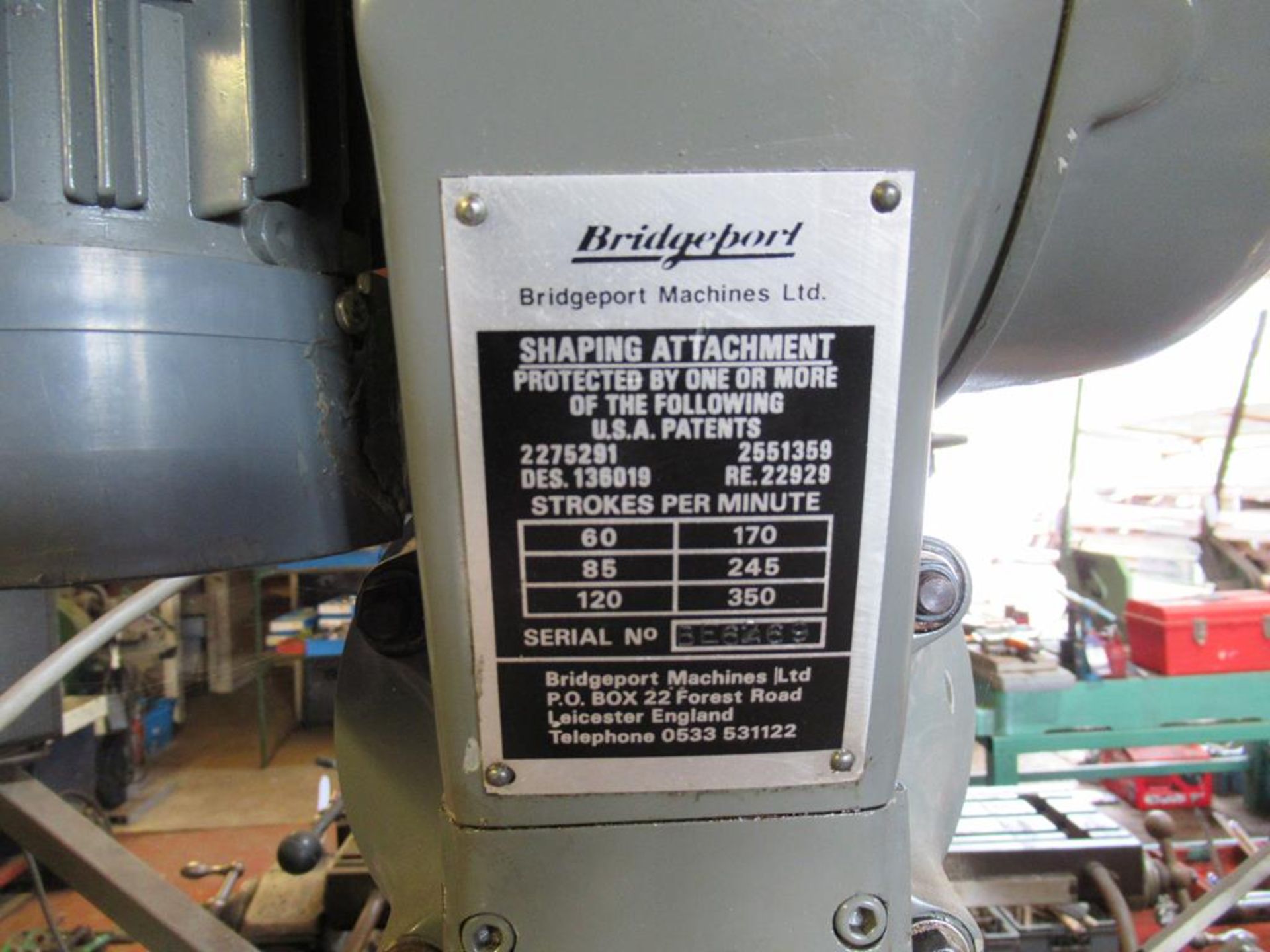 Bridgeport series I 2HP turret mill with shaping attachment, power feed and two axis Dro - Image 9 of 9