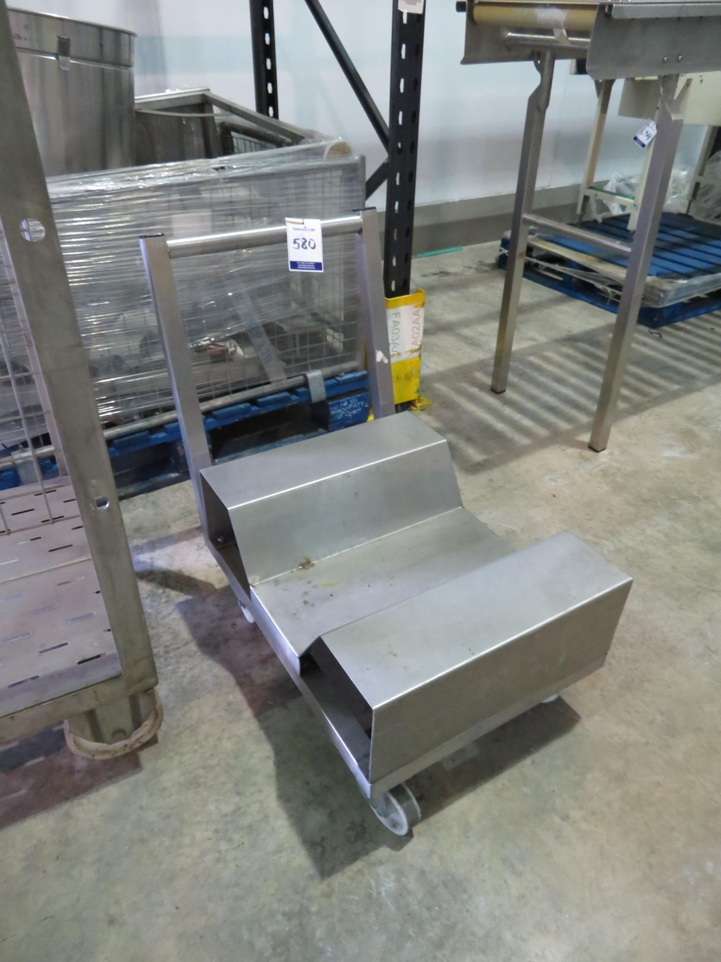 1 x SS Mobile trolley used to transport packaging material, 1 x SS Tralley with bucket frame, 1 x SS - Image 4 of 4