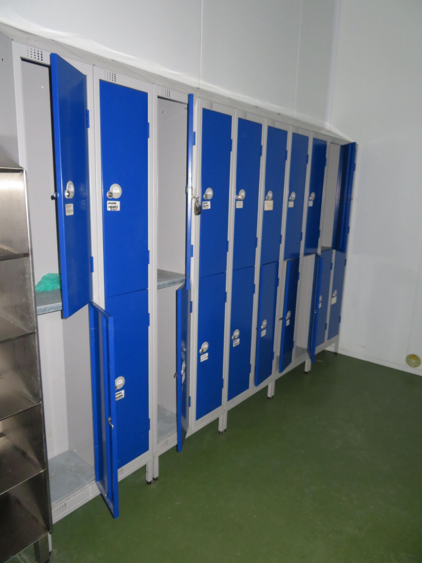 14 x Double Door personel lockers with sloping tops. - Image 2 of 2