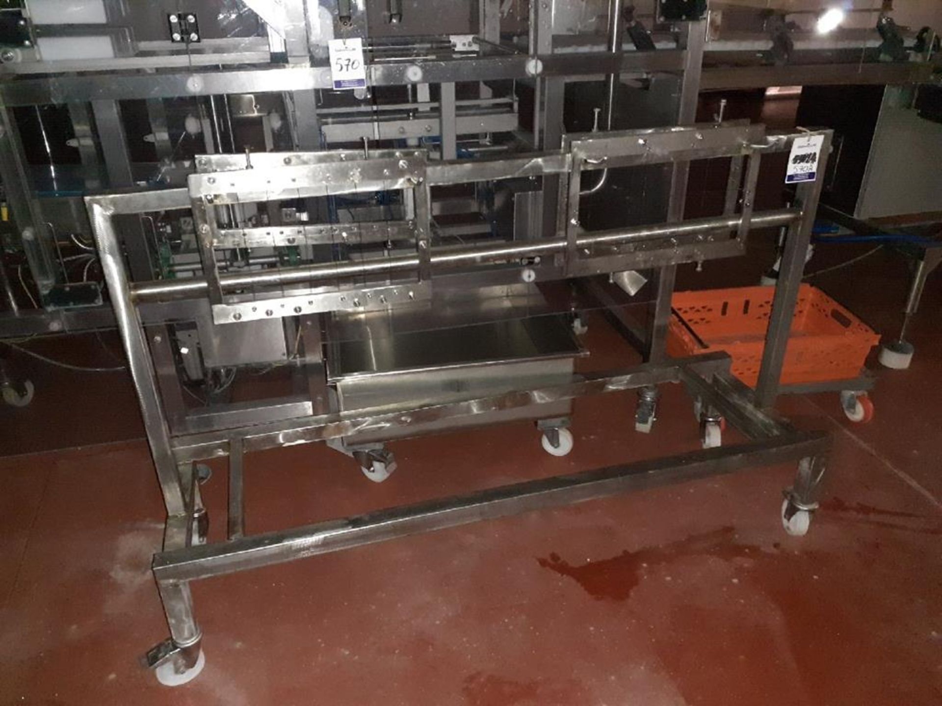 Mobile SS Cheese cutter frame store with 4 x cheese cutting frames - Image 2 of 2