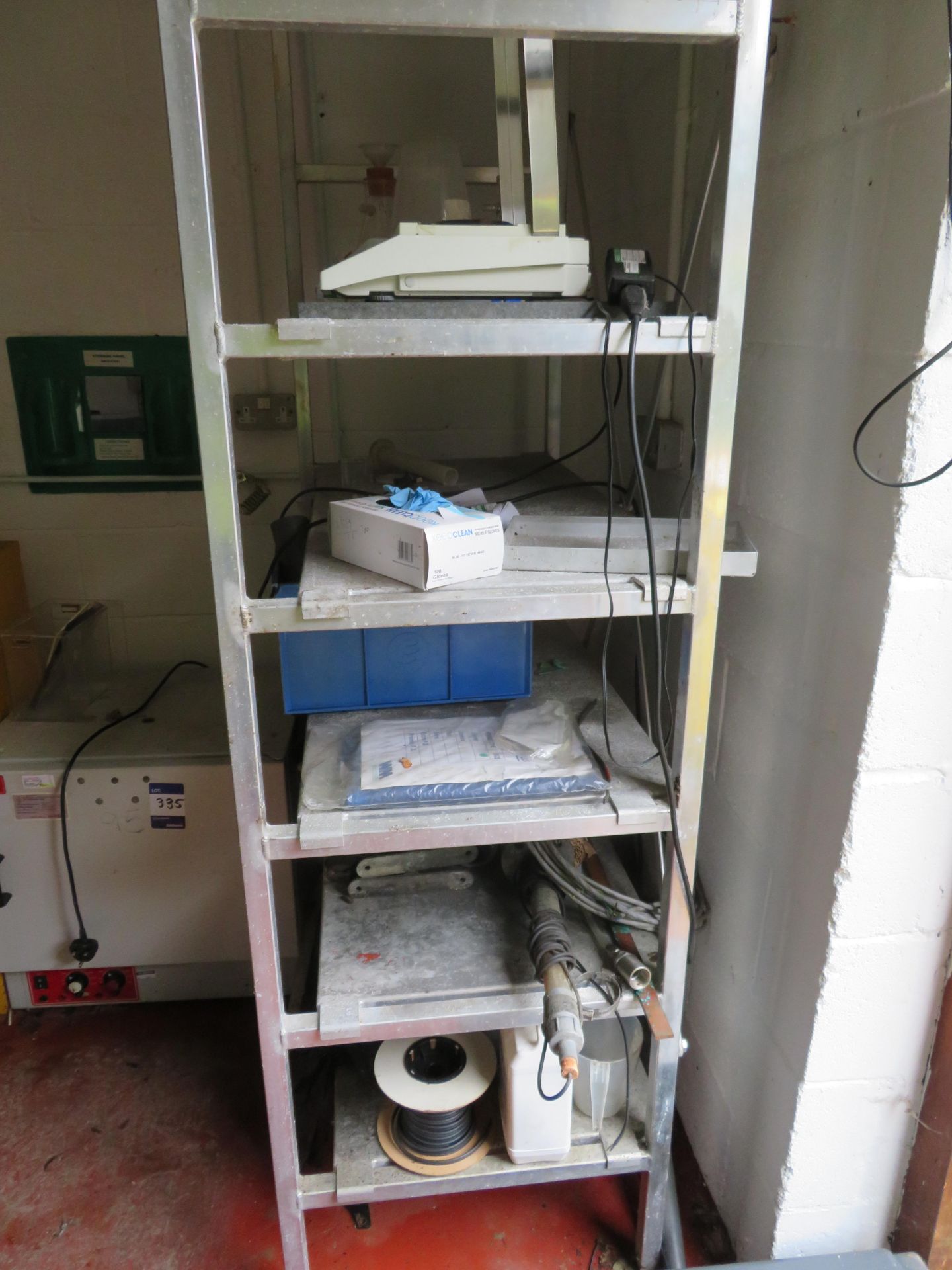 1 x Chemical Cabinet 600 x 300 x 900, 1 x Genlab Lab oven, Aluminium Rack with assorted laboratory i - Image 3 of 6