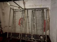 2x sections of SS caging, each with gate