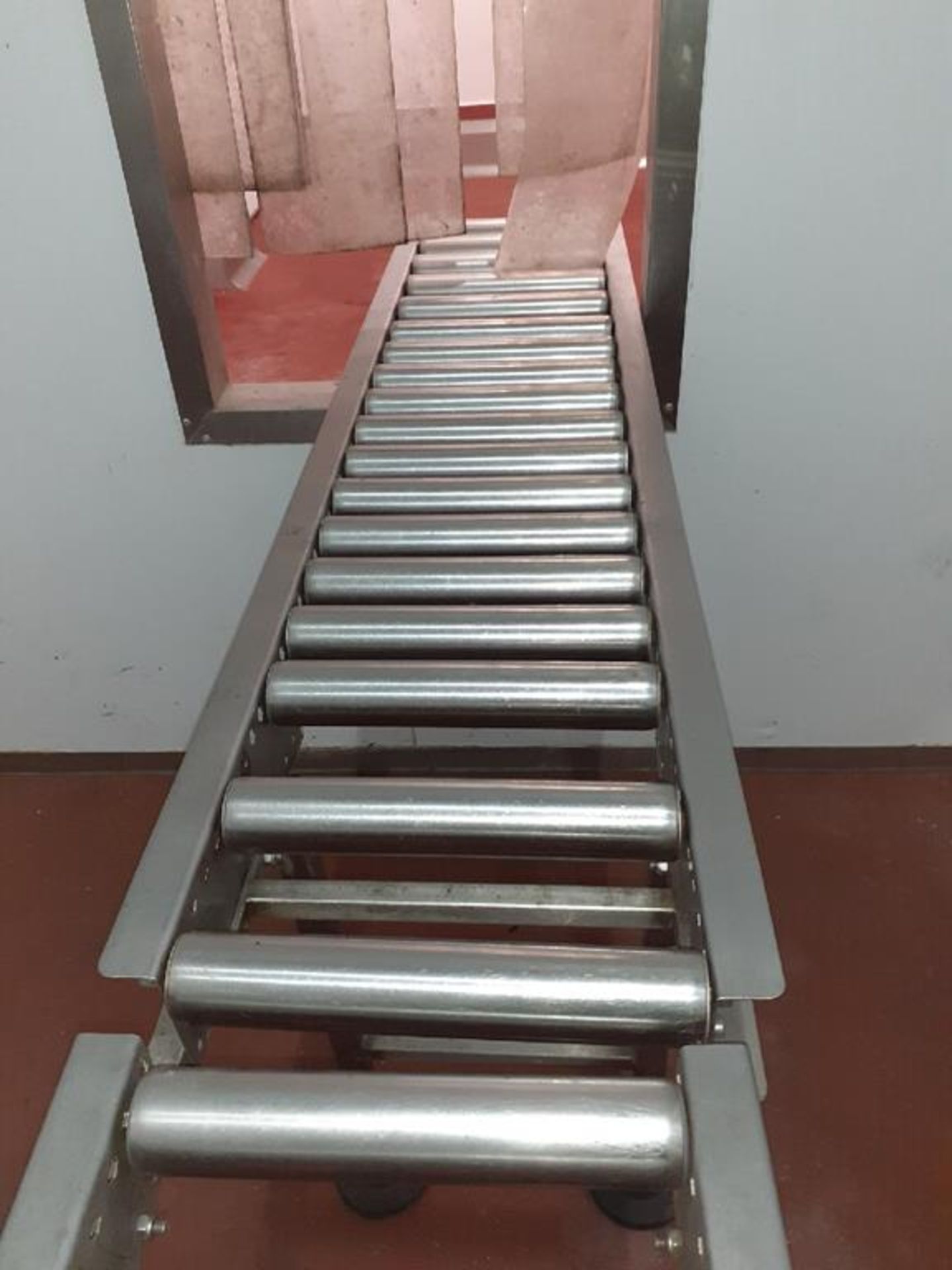 2 x SS Gravity roller cheese conveyors - Image 3 of 4