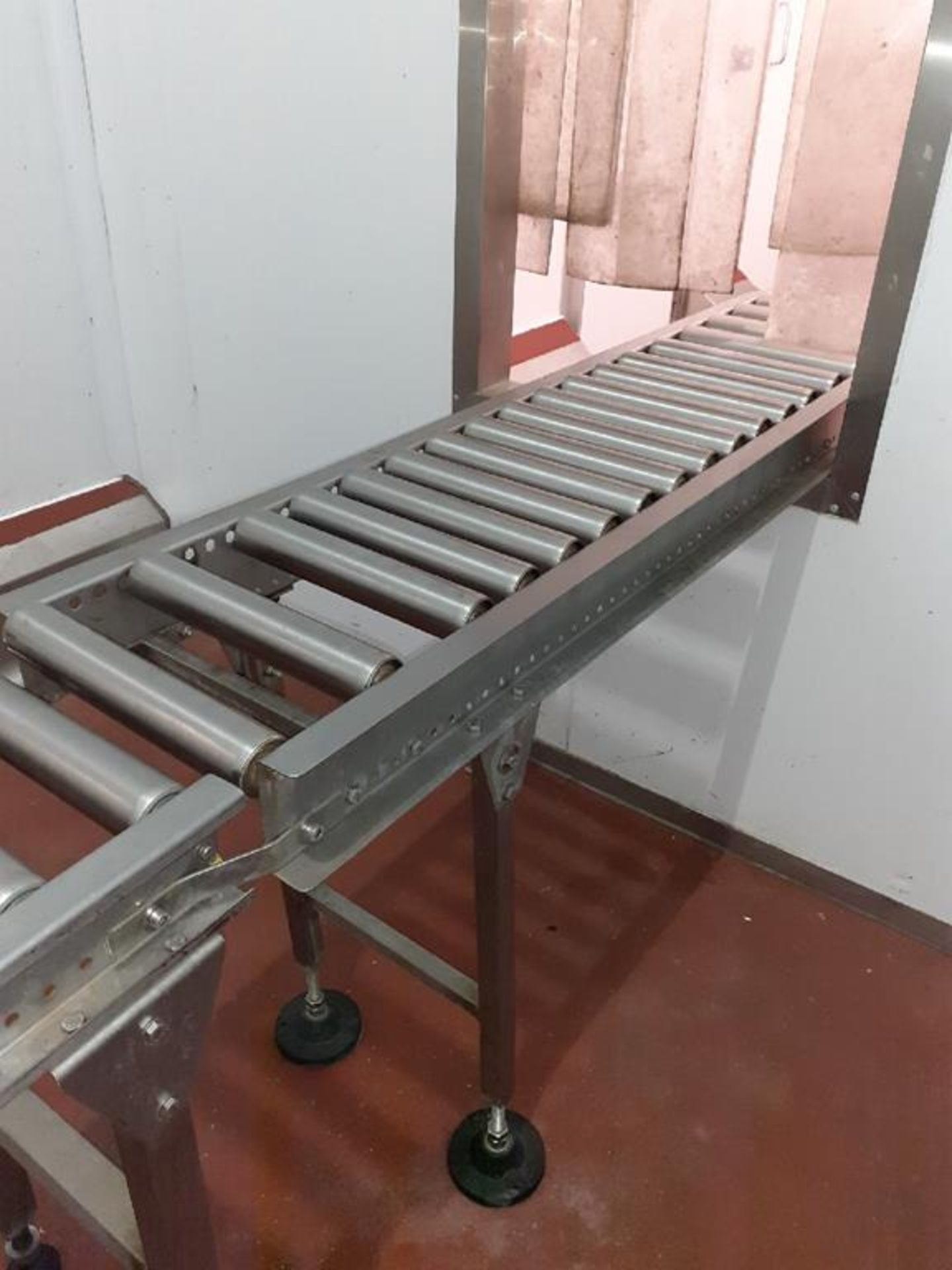 2 x SS Gravity roller cheese conveyors - Image 2 of 4