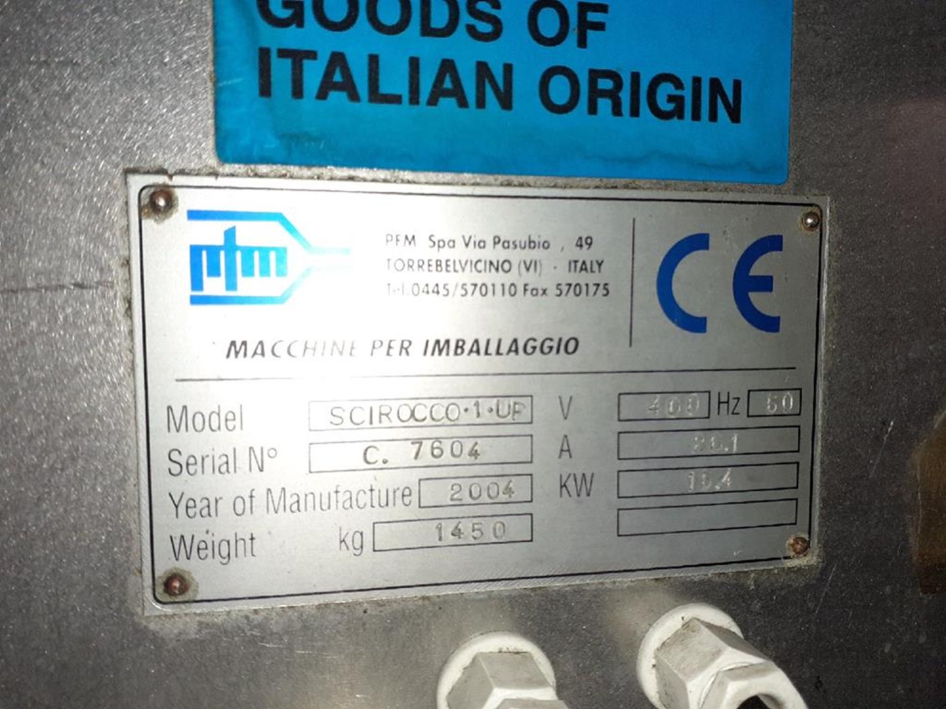 PFM Scirroco.1.UP Horizontal continous flowrapper. - Image 7 of 12