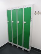 12 x Single door personal lockers