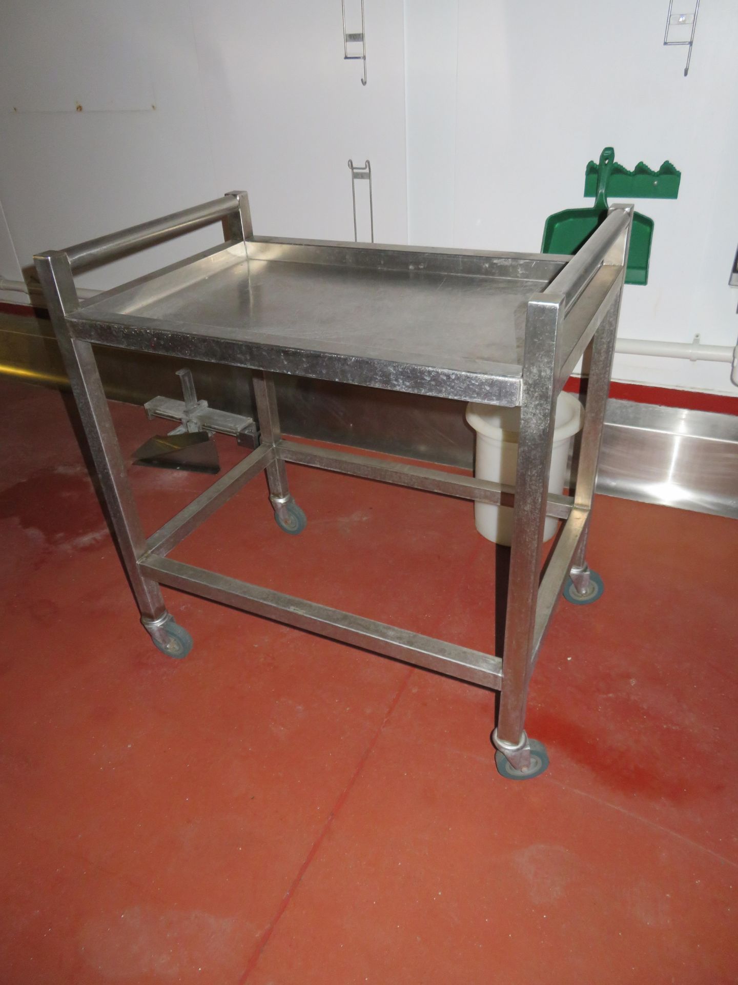 3 x SS preparation benches, 1 x SS mobile trolley - Image 3 of 5