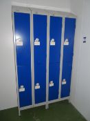 14 x Double Door personel lockers with sloping tops.