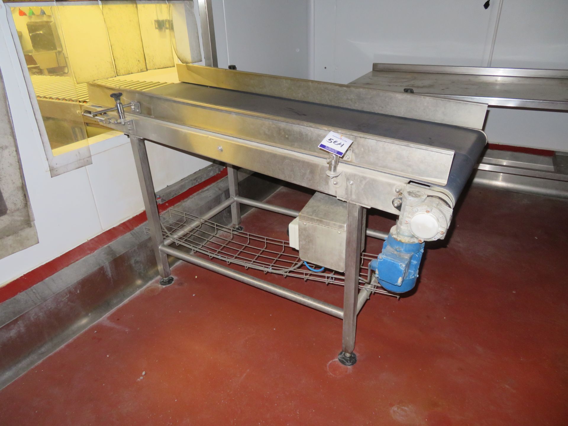 SS Driven conveyor with food grade belt