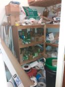 Content of Storeroom to incl. qty of various light bulbs, cable, Elect. Components, etc.