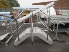 Stainless Steel Double Sided 2 Step Gap Access Platform with Hand Rails