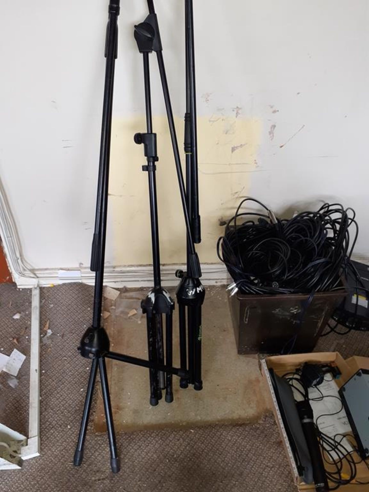 2 x Mic Systems with Mic Stands, Rewo Sweep Disco Light and Qty of Audio Cables - Image 5 of 5