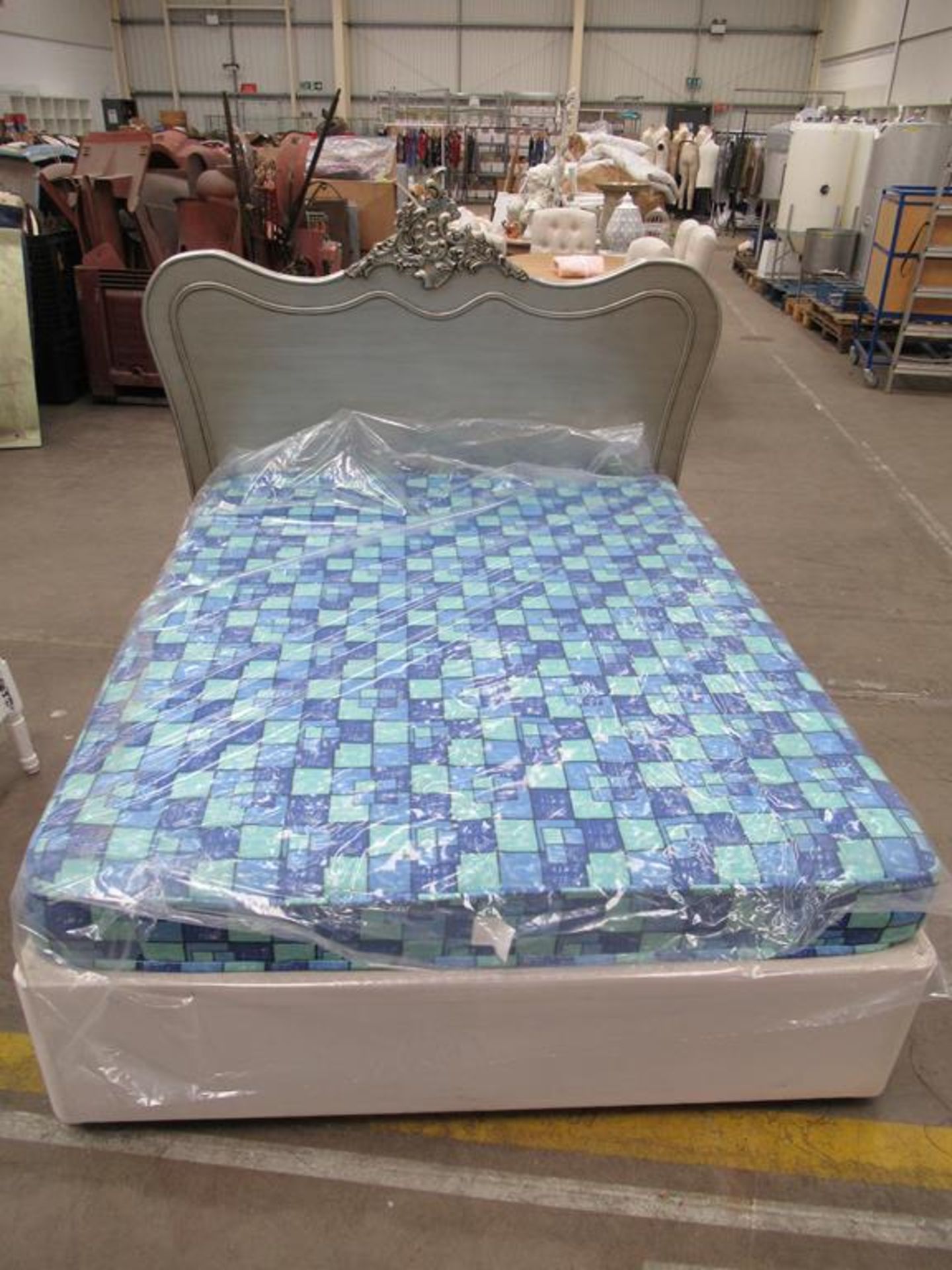 King Size Divan Bed with Matress and Headboard